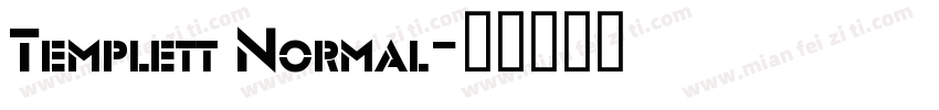 Templett Normal字体转换
